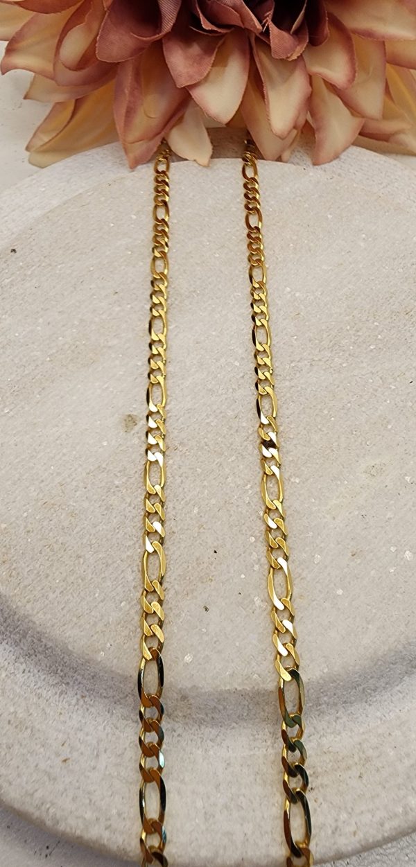 60CM 9CT Yellow Gold Unisex Figaro Chain/Necklace - IP342614 - Image 7