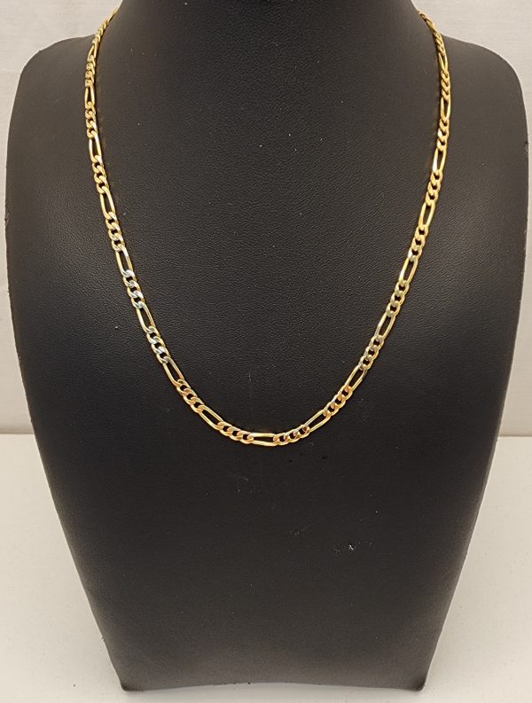 50CM 9CT Yellow Gold Figaro Chain - IP298754 - Image 2