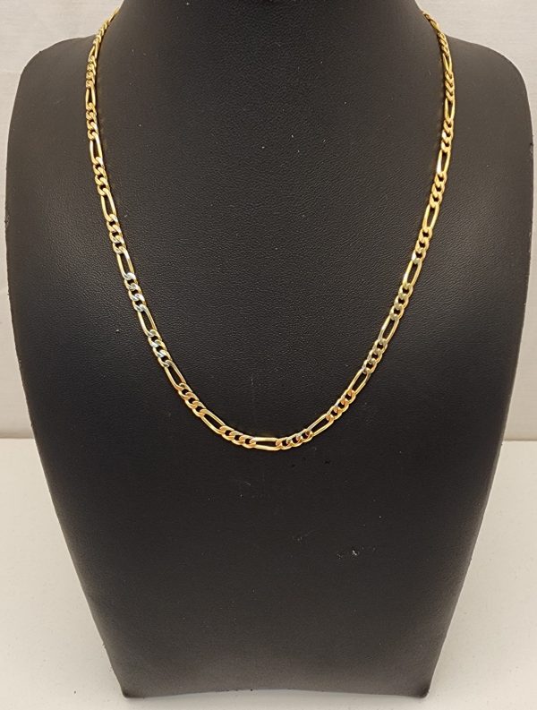 50CM 9CT Yellow Gold Figaro Chain - IP298754 - Image 7