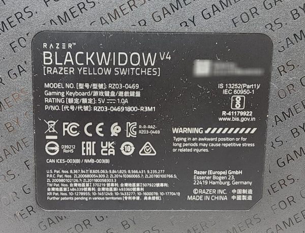 Razer BlackWidow V4 Mechanical Gaming Keyboard (Yellows) - IP348874 - Image 4