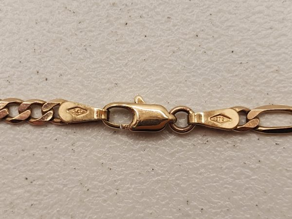 9CT Yellow Gold Figero (3+1) Chain - IP333662 - Image 5