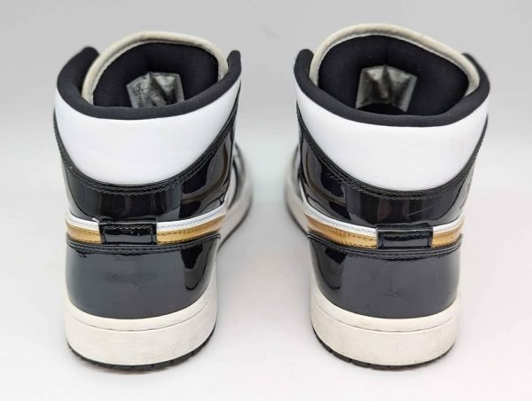 Nike Air Jordan 1 Mid Patent SE 'Black Gold's Shoes (Size US9) - BP350496 - Image 7