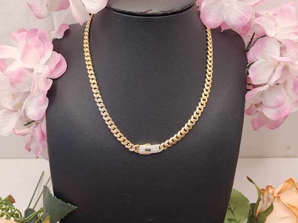 18CT Yellow Gold and Diamond Necklace IP324886