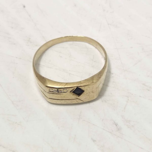 MENS 9CT YELLOW GOLD RING #GN359298 - Image 12