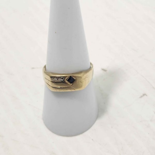 MENS 9CT YELLOW GOLD RING #GN359298 - Image 8
