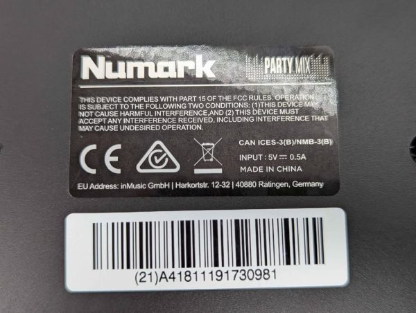 Numark Party Mix DJ Controller - BP351241 - Image 3