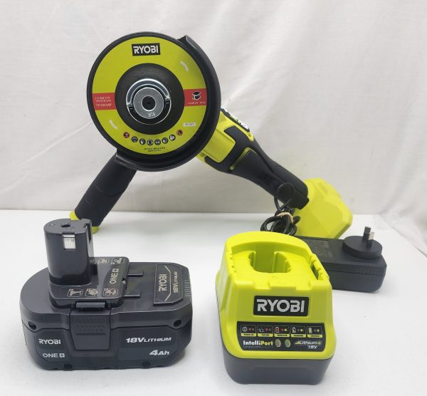 Ryobi Angle Grinder (RAG18X) w/ Battery 4.0Ah and Charger - IP355545 - Image 10