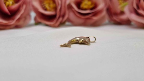 9ct Yellow Gold Dolphin Pendant TW298980 - Image 3