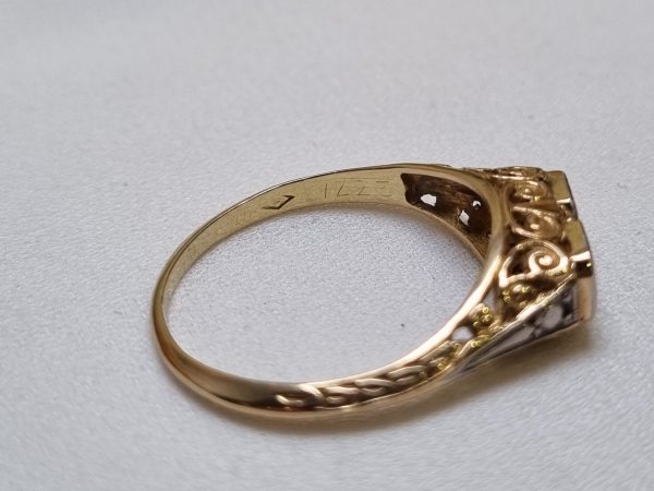 Ladies 18ct Yellow Gold Two Stone Ring TW353672 - Image 8
