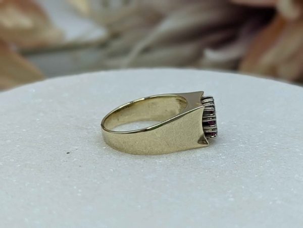 Men's 14CT Yellow Gold Rubellite Signet Style Ring (6.0gms) - BP319875 - Image 3