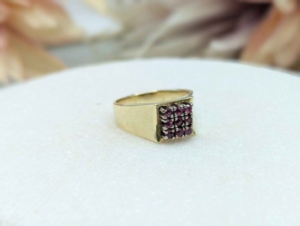 Men's 14CT Yellow Gold Rubellite Signet Style Ring (6.0gms) - BP319875 - Image 7