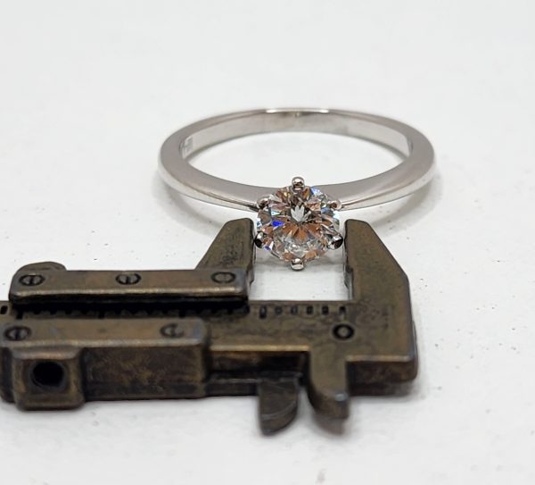 Ladies White Gold Diamond Solitaire Ring w/ Valuation - IP342667 - Image 13