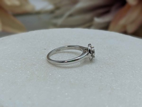 Lady's 9CT White Gold Diamond Halo Illusion Set Ring (2.8gms) - BP306999 - Image 3