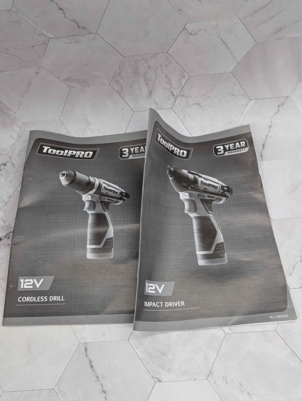 ToolPro 12V Cordless Drill & Impact Driver Kit (685543) - BP362207 - Image 8