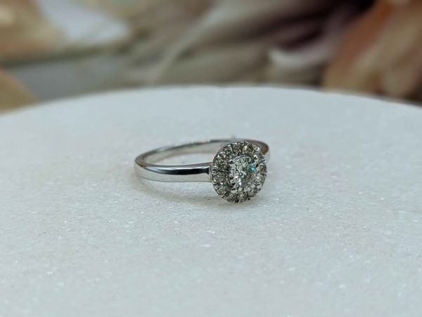 Lady's 9CT White Gold Diamond Halo Illusion Set Ring (2.8gms) - BP306999 - Image 8