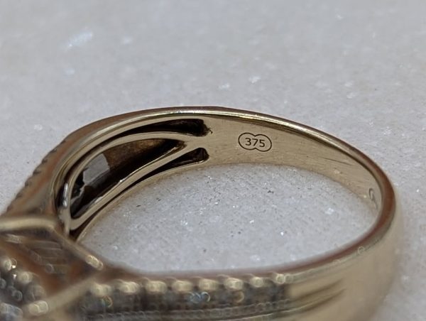 Lady's 9CT Yellow Gold Diamond Halo Set Ring (5.6gms) - BP296906 - Image 6