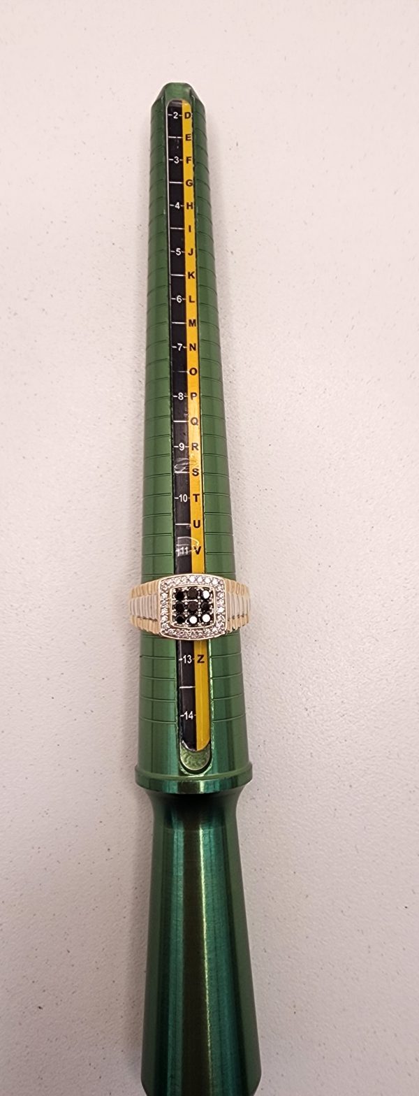 Men's 10CT Yellow and White Gold Diamond Ring - IP343530 - Image 8
