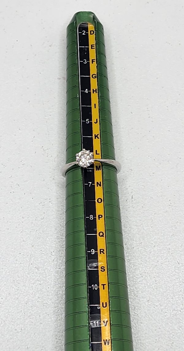 Ladies White Gold Diamond Solitaire Ring w/ Valuation - IP342667 - Image 7