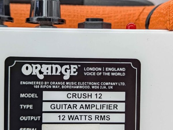 Orange Crush 12 Combo Guitar Amplifier - BP365701-1 - Image 5