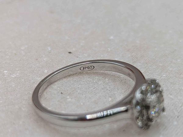 Lady's 9CT White Gold Diamond Halo Illusion Set Ring (2.8gms) - BP306999 - Image 7