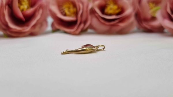 9ct Yellow Gold Dolphin Pendant TW298980 - Image 8