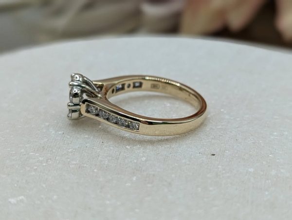 Valuated Lady's 9CT Yellow and White Gold Diamond Cluster Ring (4.1gms) - BP288617 - Image 5