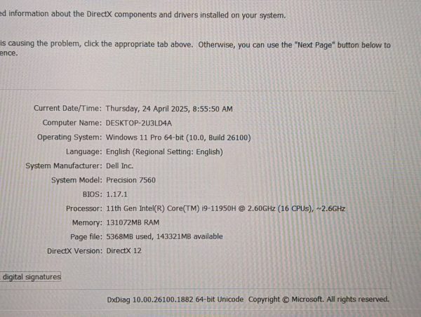Dell Precision 7560 Laptop (11th Gen i9, 13GB, 953GB) - BP363385 - Image 7