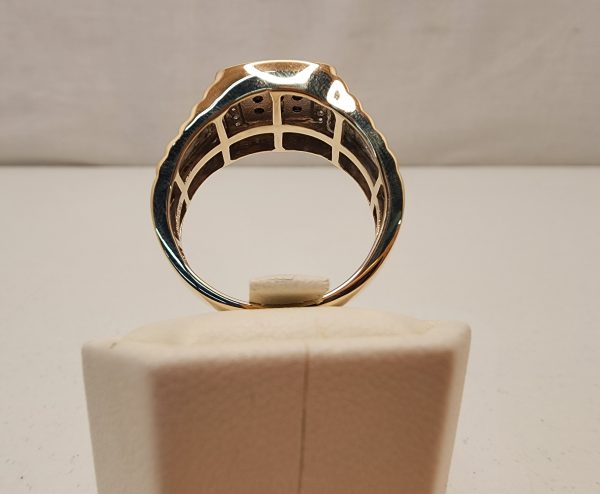 Men's 10CT Yellow and White Gold Diamond Ring - IP343530 - Image 6