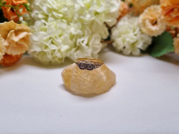 Ladies 18ct Yellow Gold Two Stone Ring TW353672 - Image 6
