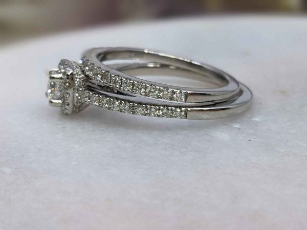 VALUATED LADIES LOVE VW VERA WANG 18CT WHITE GOLD RING SET BL272591 - Image 15