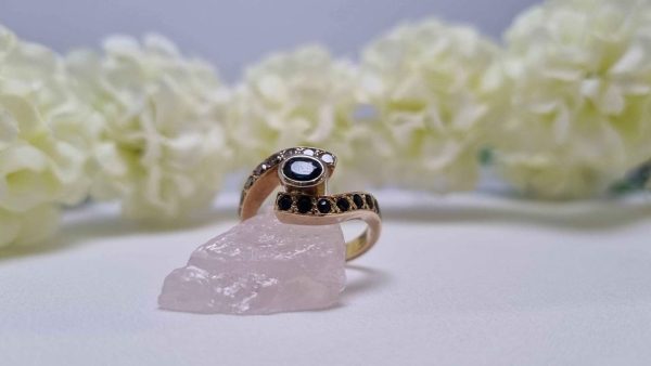 9ct Yellow Gold Diamond and Sapphire Dress Ring TW307498 - Image 26