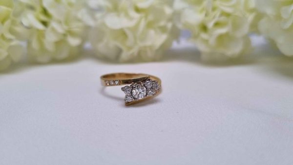 18ct Yellow Gold Diamond Bypass Ring TW309774 - Image 34