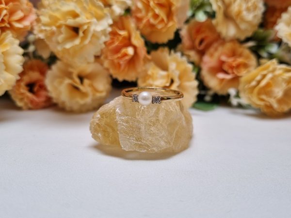 9ct Yellow Gold Pearl Ring TW365369 - Image 4