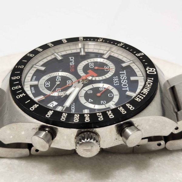 TISSOT PRS 516 QUARTS CHRONOGRAPH BLUE WATCH #GN365621 - Image 9