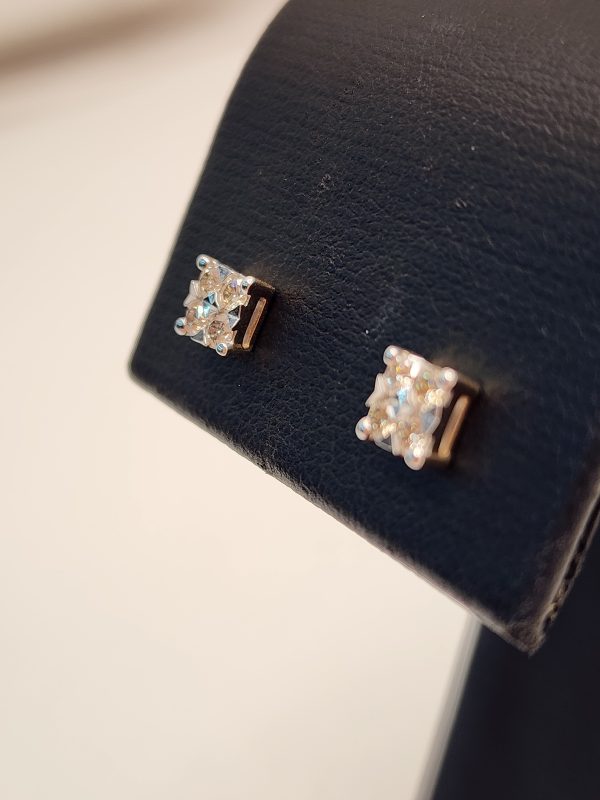 Unisex 9CT Yellow Gold Diamond Earrings - IP365995 - Image 5