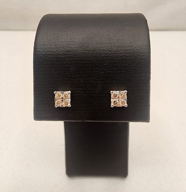 Unisex 9CT Yellow Gold Diamond Earrings - IP365995 - Image 11