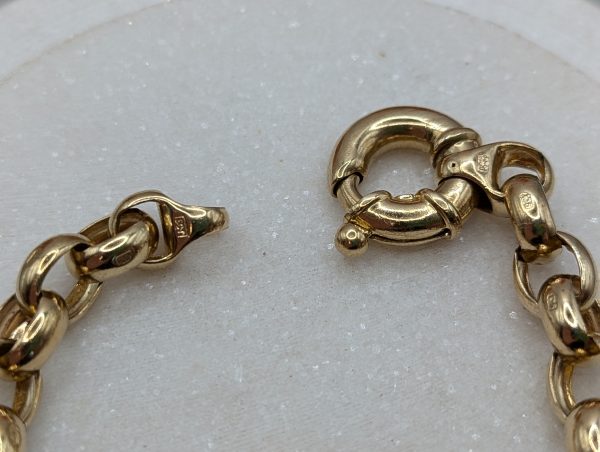 Ladies 9CT Yellow Gold Belcher Link Bracelet (27.3gms) - BP322007 - Image 7