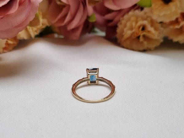 9ct Yellow Gold Diamond and Topaz Dress Ring TW330689 - Image 22