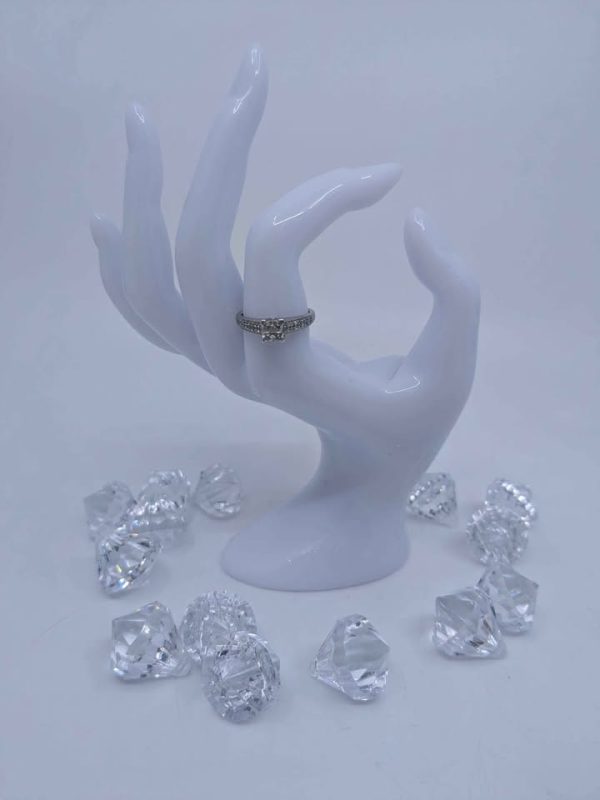 Ladies 9ct White Gold Diamond Engagement Ring - BL308945 - Image 6