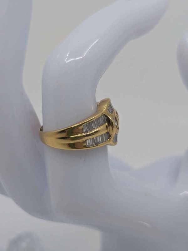 Ladies 18ct Yellow Gold Diamond Statement Ring - BL265371 - Image 6