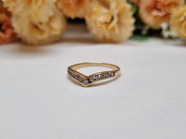 9ct Yellow Gold Channel Set Wishbone Ring TW367215 - Image 6