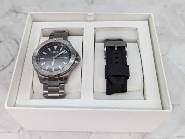 Fossil Bannon Three-Hand Date Smoke Stainless Steel Watch - BP368998 - Image 2