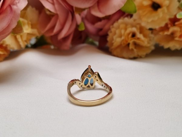 9ct Yellow Gold Diamond and Topaz Dress Ring TW330688 - Image 22