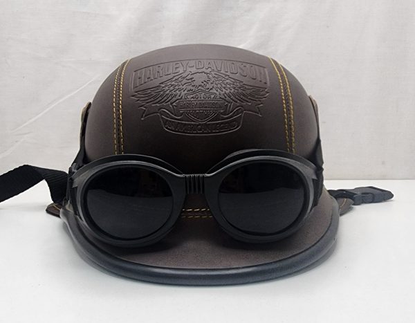 Harley Davidson Leather Helmet with Goggles - IP369032 - Image 2