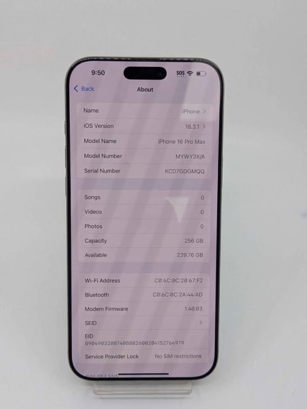 Apple iPhone 16 Pro Max - BL364712 - Image 6