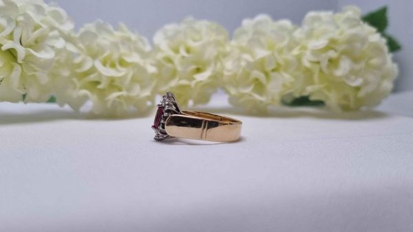 Ladies 14ct White Gold Diamond and Synthetic Ruby Cluster Ring TW286328 - Image 27