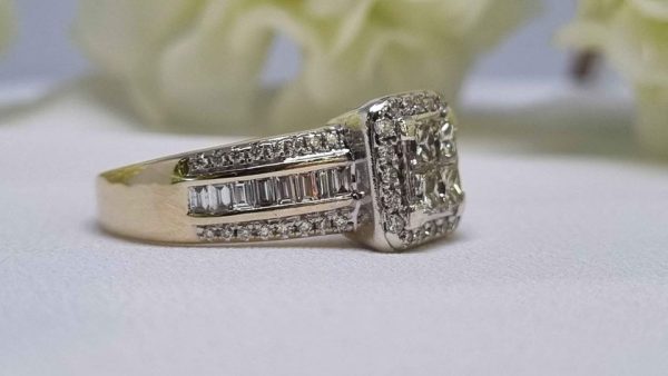 9ct Two Tone Gold Illusion Set Ring TW308692 - Image 16