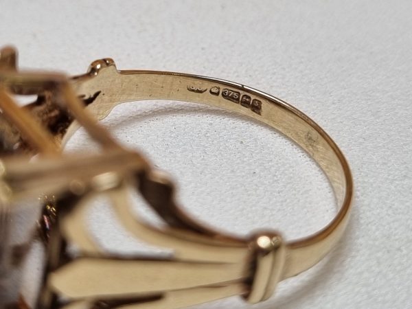 9ct Yellow Gold Champagne Stone Ring TW365081 - Image 7