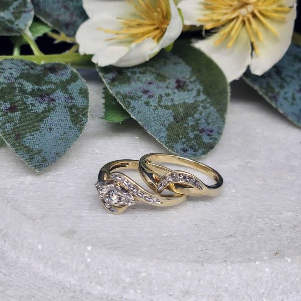 LADIES 9CT GOLD RING SET #GN320337 - Image 9