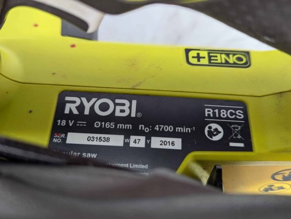 Ryobi 18V ONE+ 165mm Circular Saw Skin-Only (R18CS) - BP365422 - Image 4